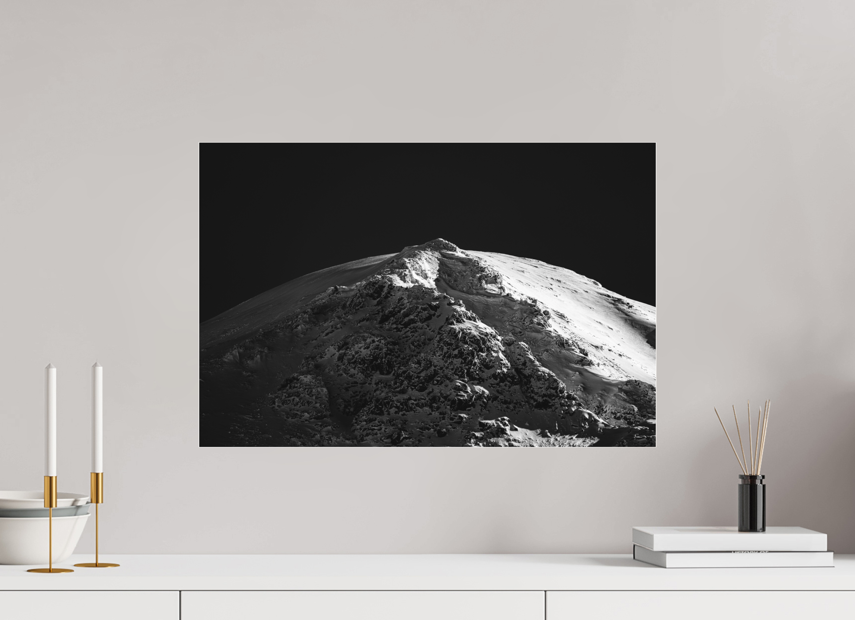 60 x 40 cm, Ilford BW Photo Print Under 2mm Acrylic Glass Gamsspitzl - Limited Edition