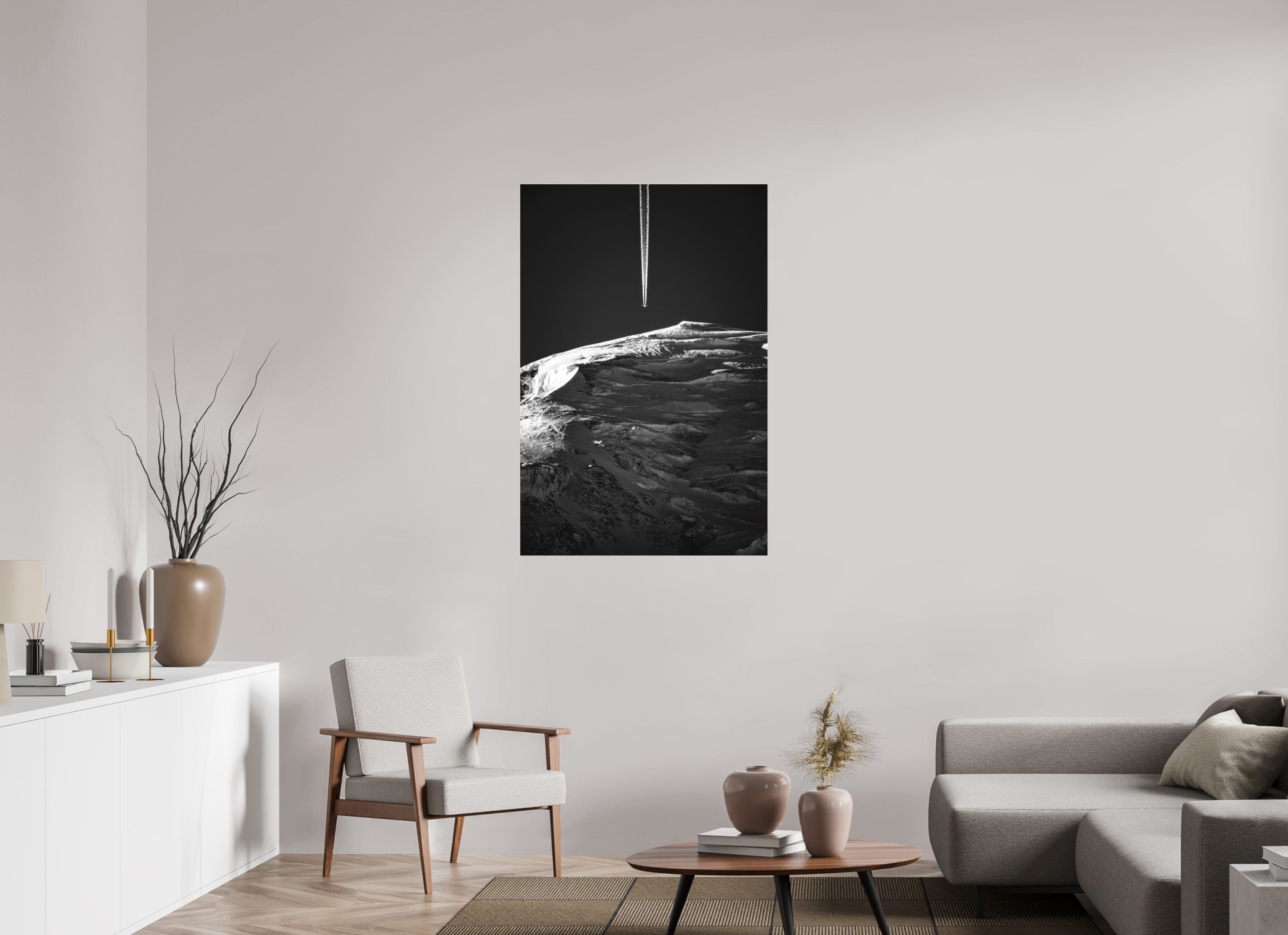 80 x 120 cm, Ilford BW Photo Print Under 2mm Acrylic Glass Crossing Silence