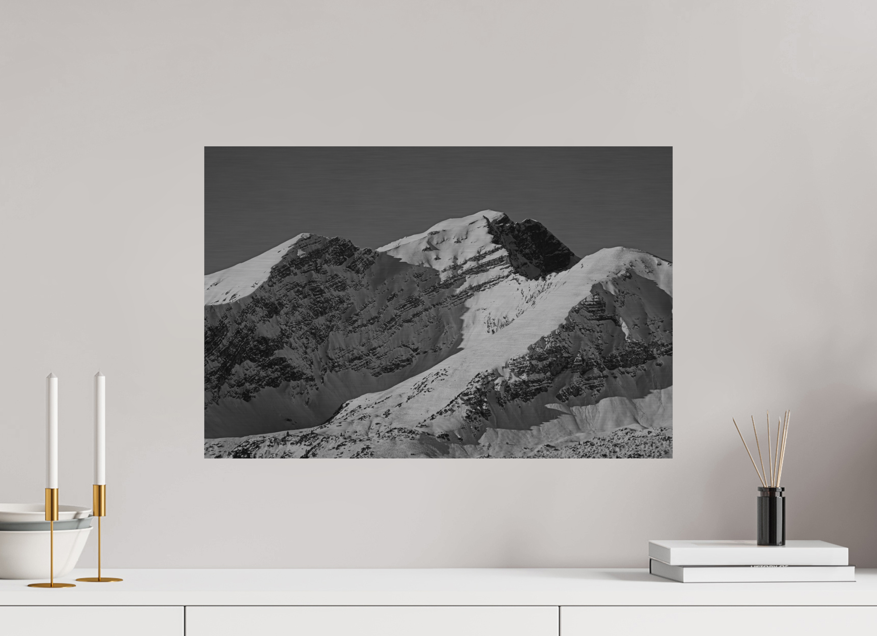 60 x 40 cm, Direct Print On Brushed Aluminum - Silver Knittelkarspitze