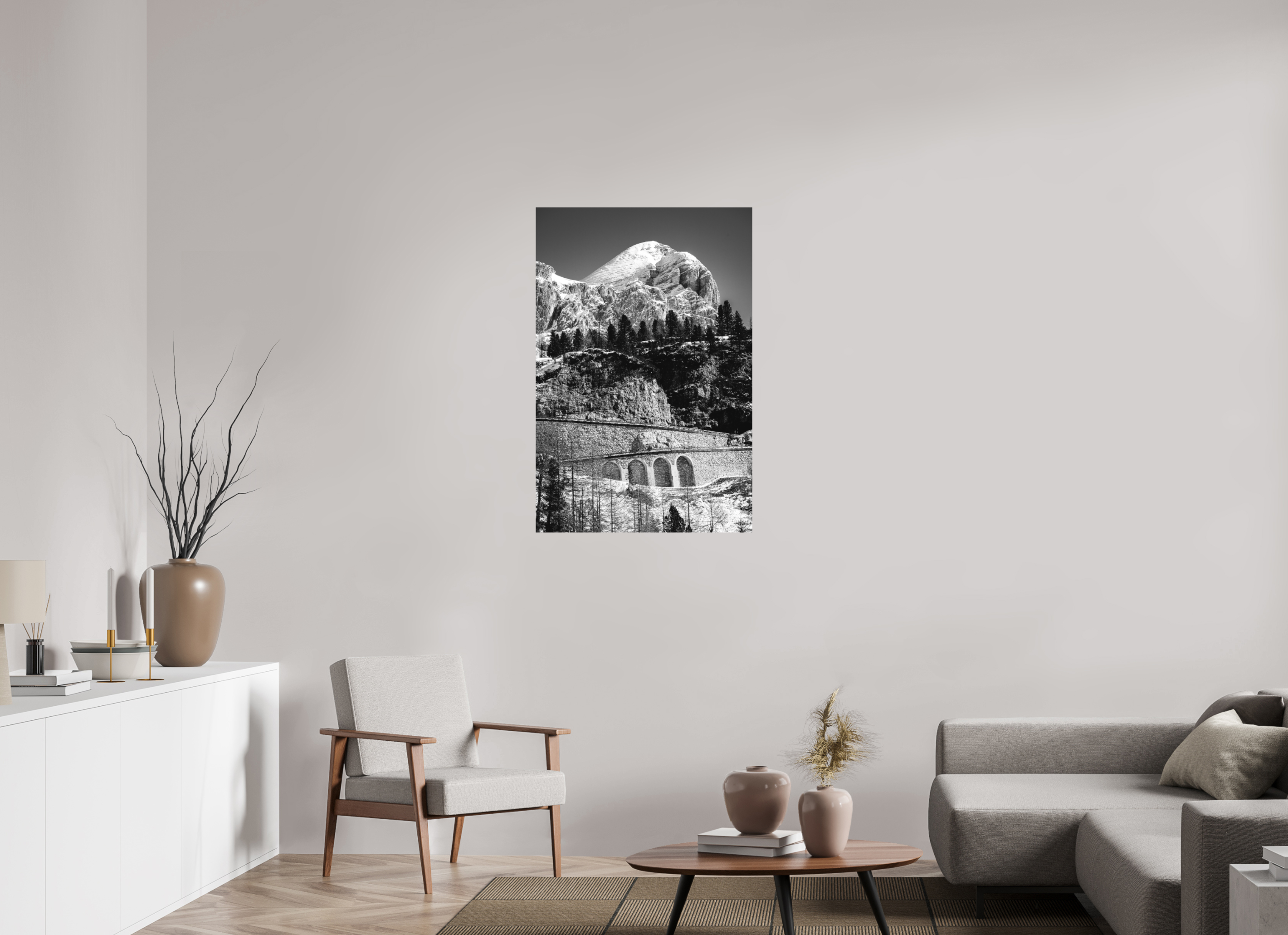 70 x 105 cm, Ilford Black And White Photo Print Matte Lamination On Aluminum Backing Tofana di Rozes - Limited Edition