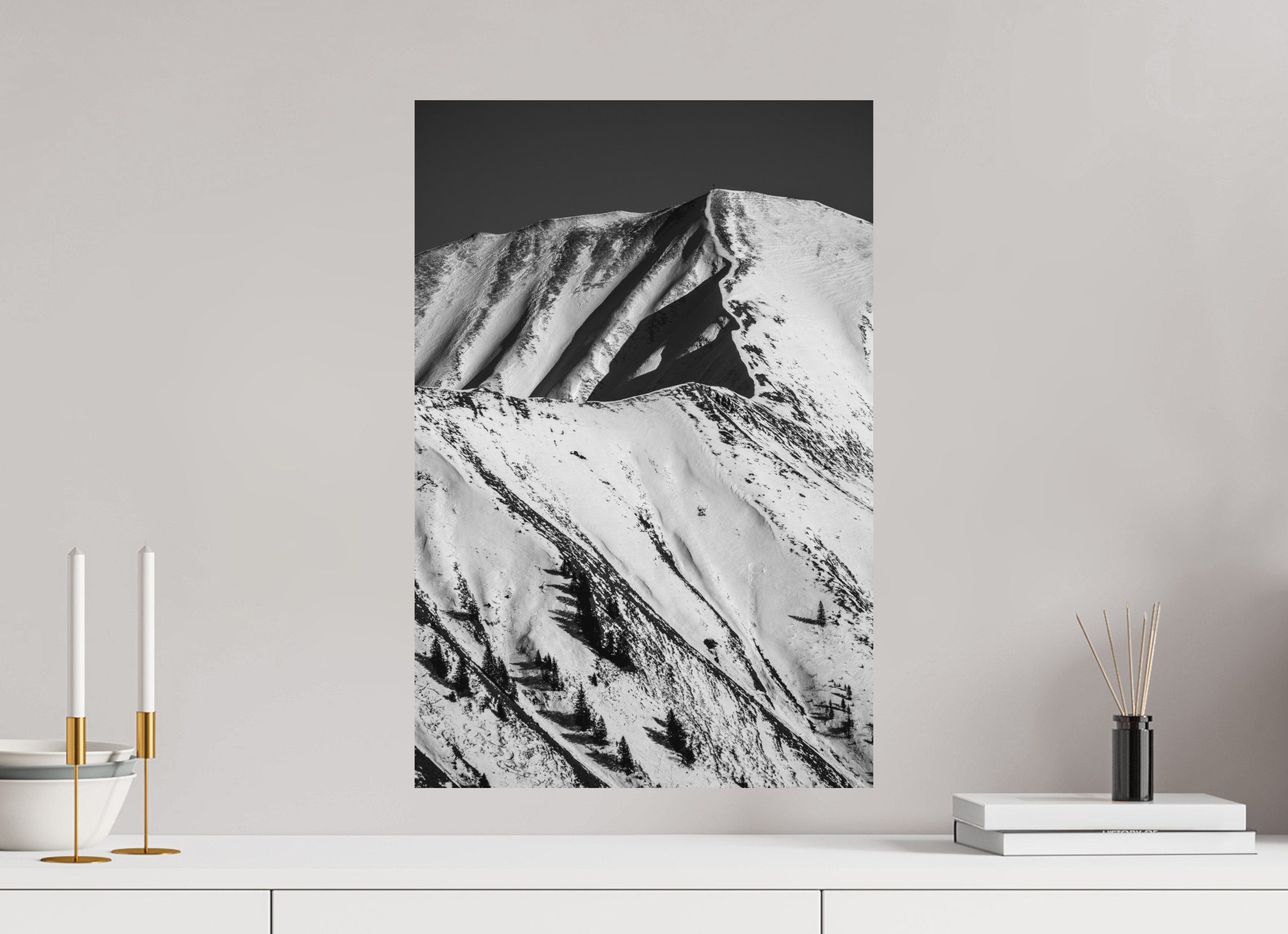 40 x 60 cm, Ilford Black And White Photo Print Matte Lamination On Aluminum Backing Silent Edge of Light
