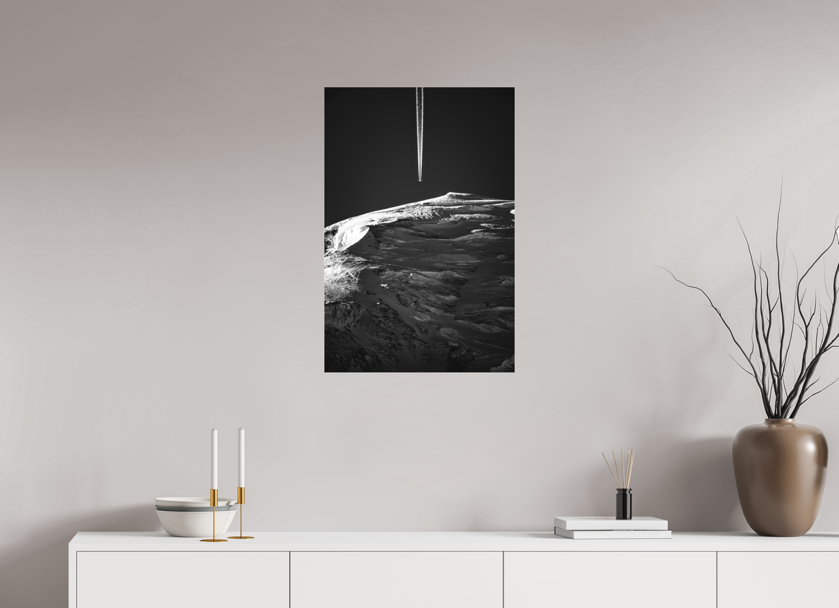 50 x 75 cm, Ilford BW Photo Print Under 2mm Acrylic Glass Crossing Silence