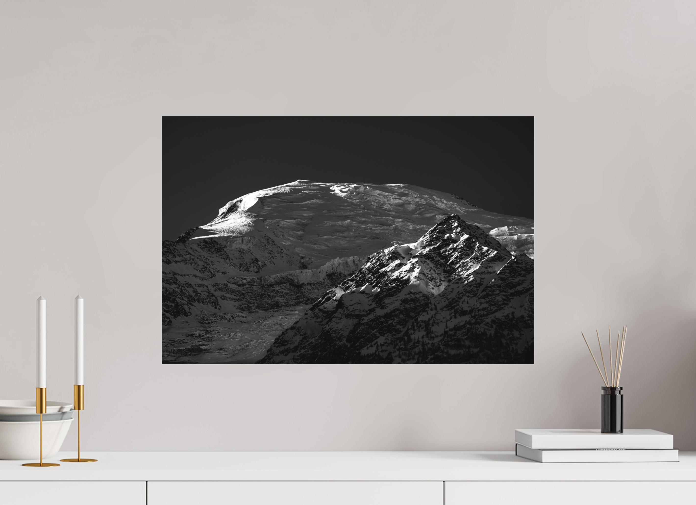 60 x 40 cm, Ilford BW Photo Print Under 2mm Acrylic Glass Pointe Bravais - Limited Edition