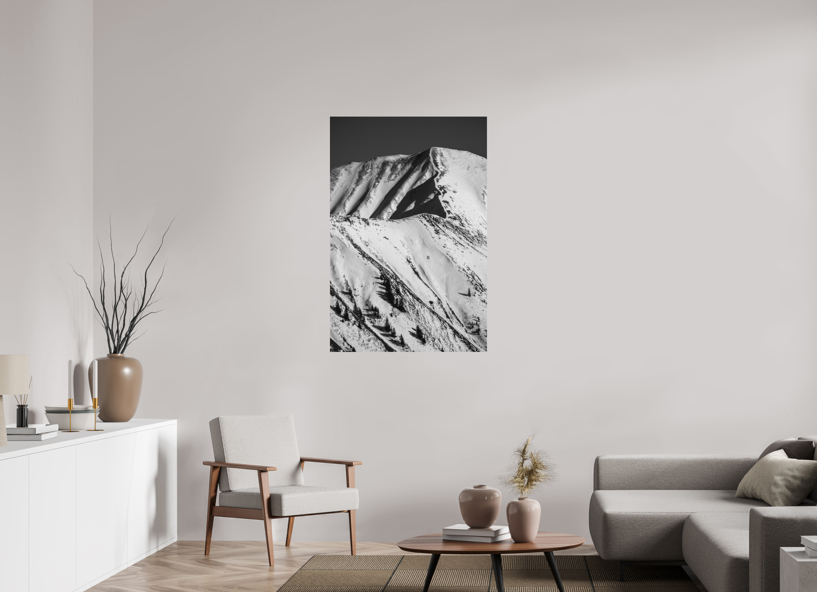 80 x 120 cm, Ilford Black And White Photo Print Matte Lamination On Aluminum Backing Silent Edge of Light