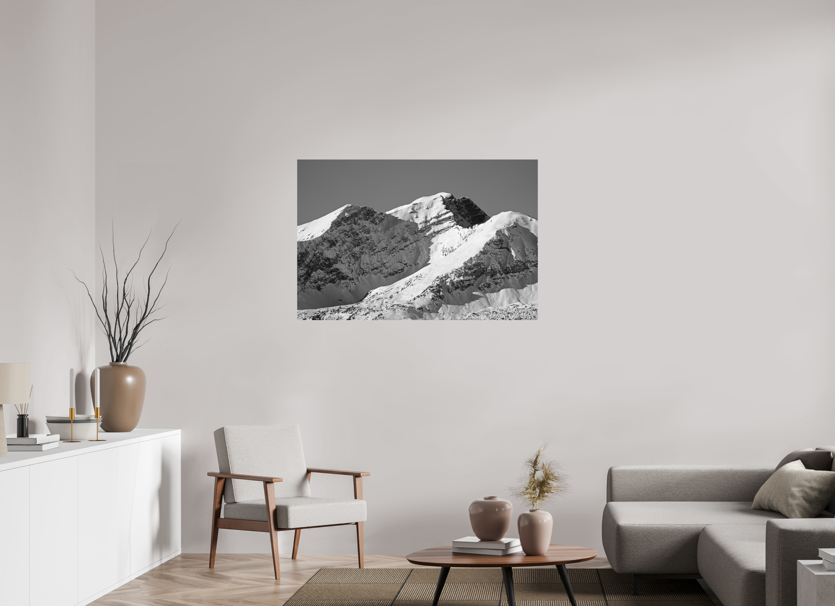 120 x 80 cm, Ilford Black And White Photo Print Matte Lamination On Aluminum Backing Knittelkarspitze