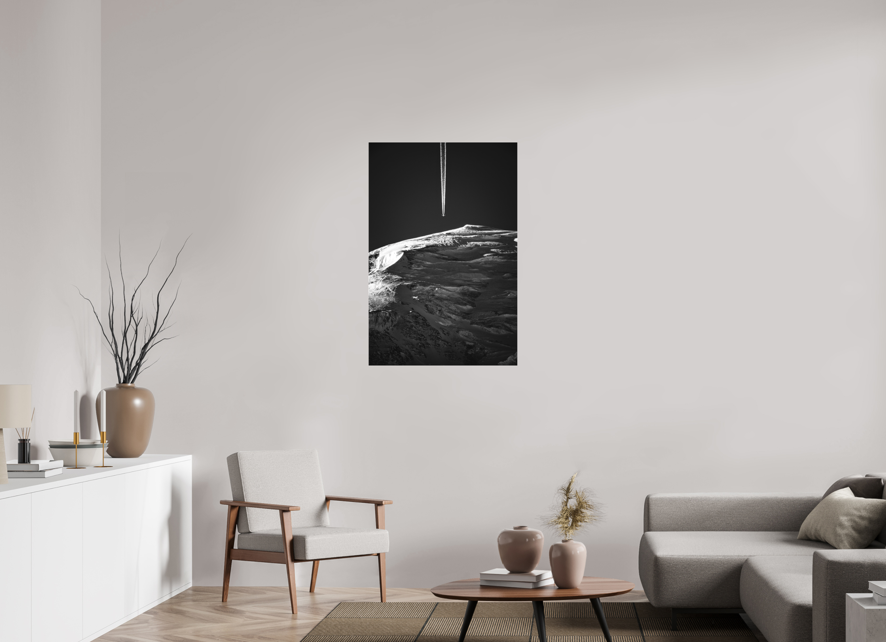 70 x 105 cm, Ilford BW Photo Print Under 2mm Acrylic Glass Crossing Silence
