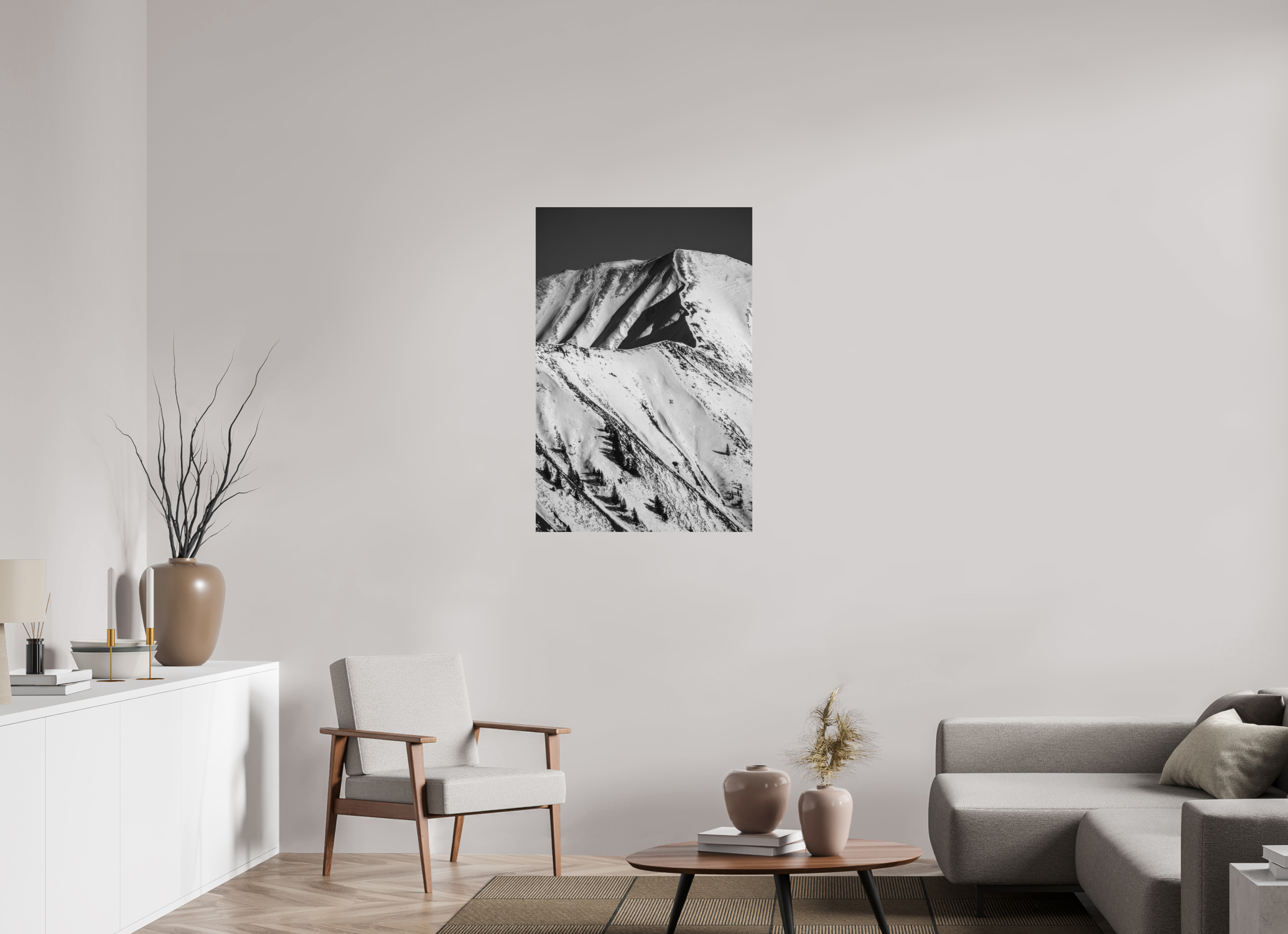 70 x 105 cm, Ilford Black And White Photo Print Matte Lamination On Aluminum Backing Silent Edge of Light