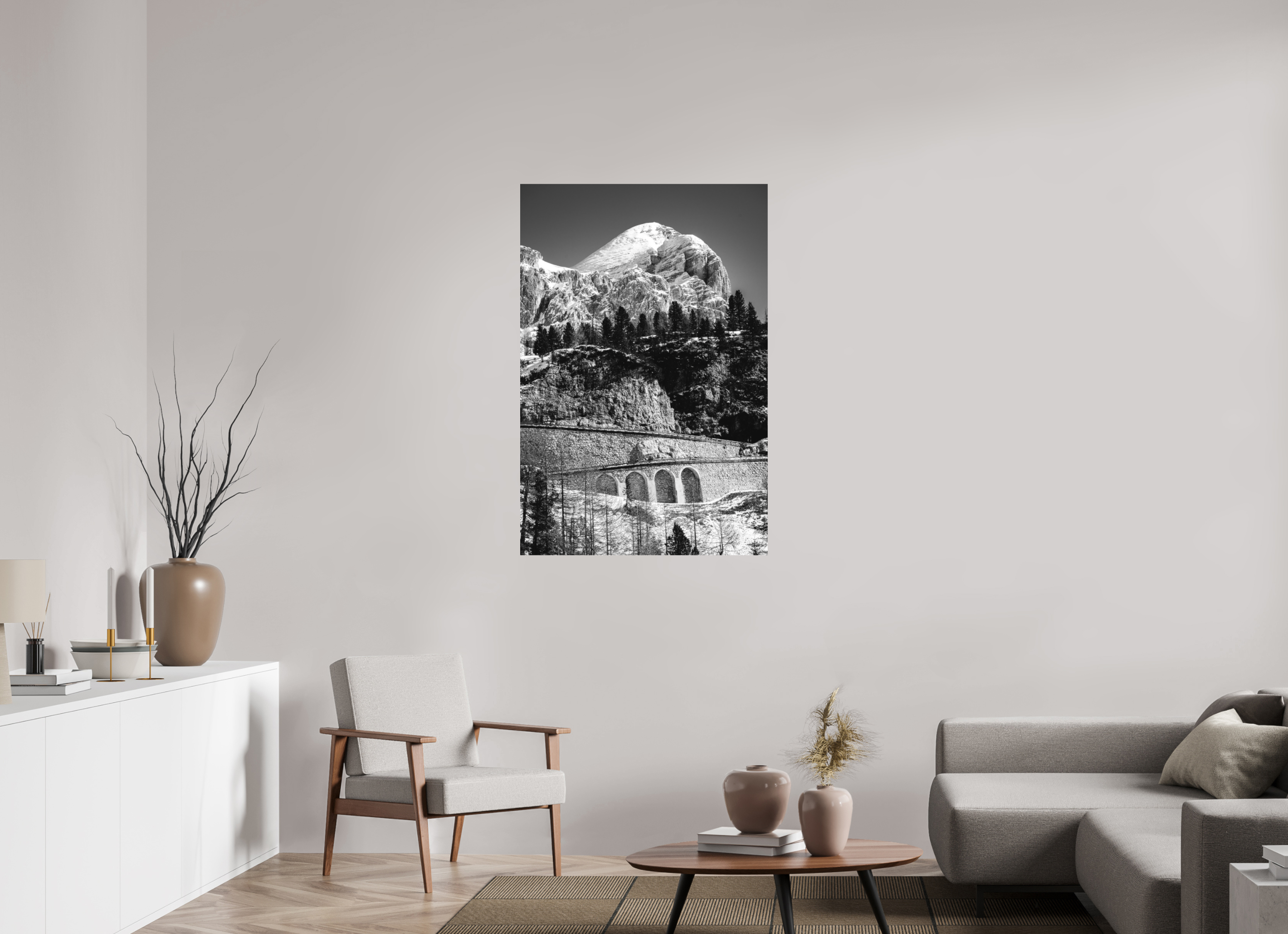 80 x 120 cm, Ilford Black And White Photo Print Matte Lamination On Aluminum Backing Tofana di Rozes - Limited Edition